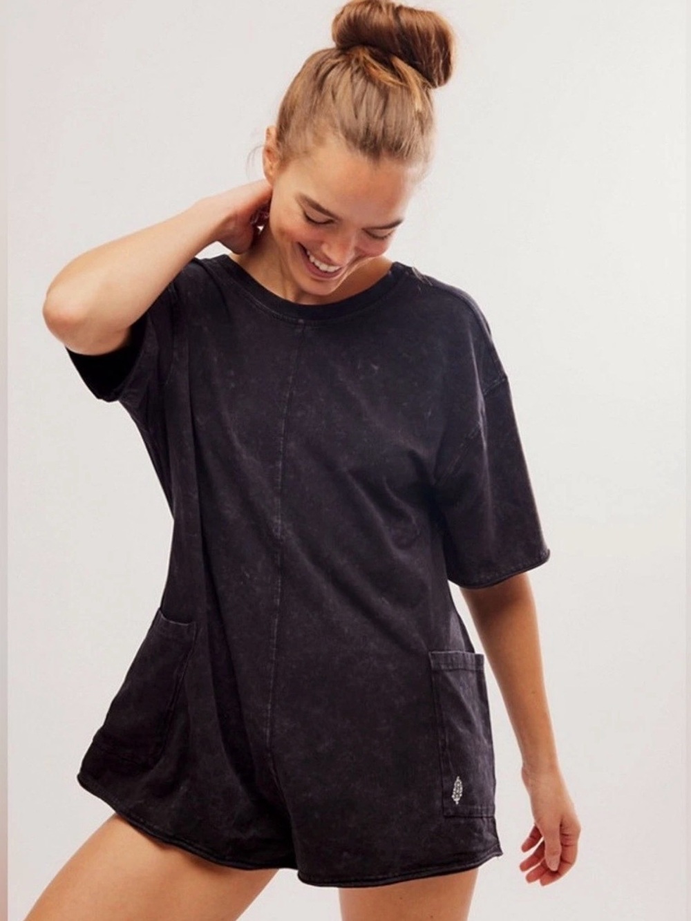 Free People FP Movement Hot Shot Tee Romper
Washed Black
Boho
Lounge
Comfy
Large